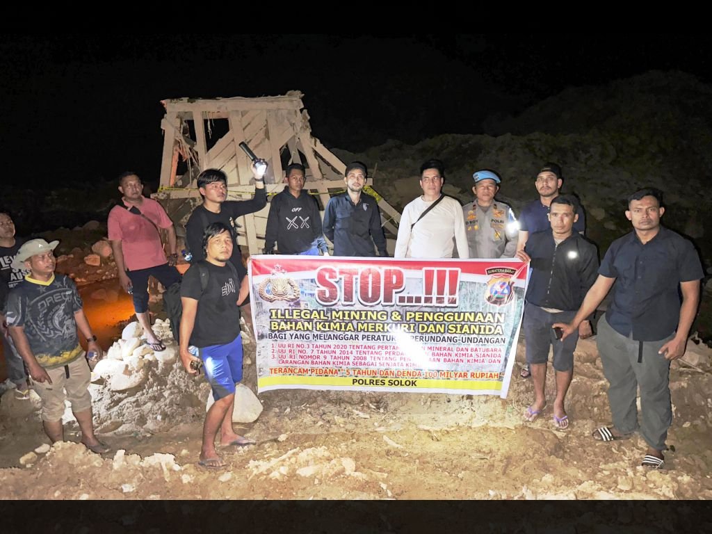 Polres Solok Unjuk Gigi, Turunkan Tim Gabungan Geruduk PETI di Wilayah 3 Lurah