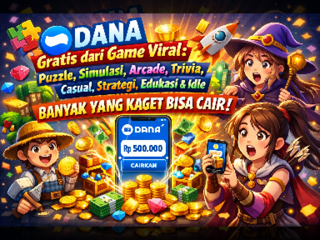DANA Gratis dari Game Viral: Puzzle, Simulasi, Arcade, Trivia, RPG, Casual, Strategi, Edukasi, dan Idle, Banyak yang Kaget Bisa Cair