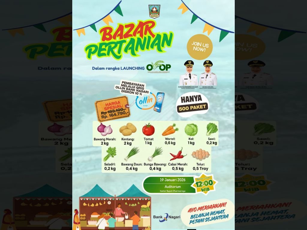 Dharmasraya Gelar Bazar Hasil Petanian Mengiringi Launcing Program OVOP