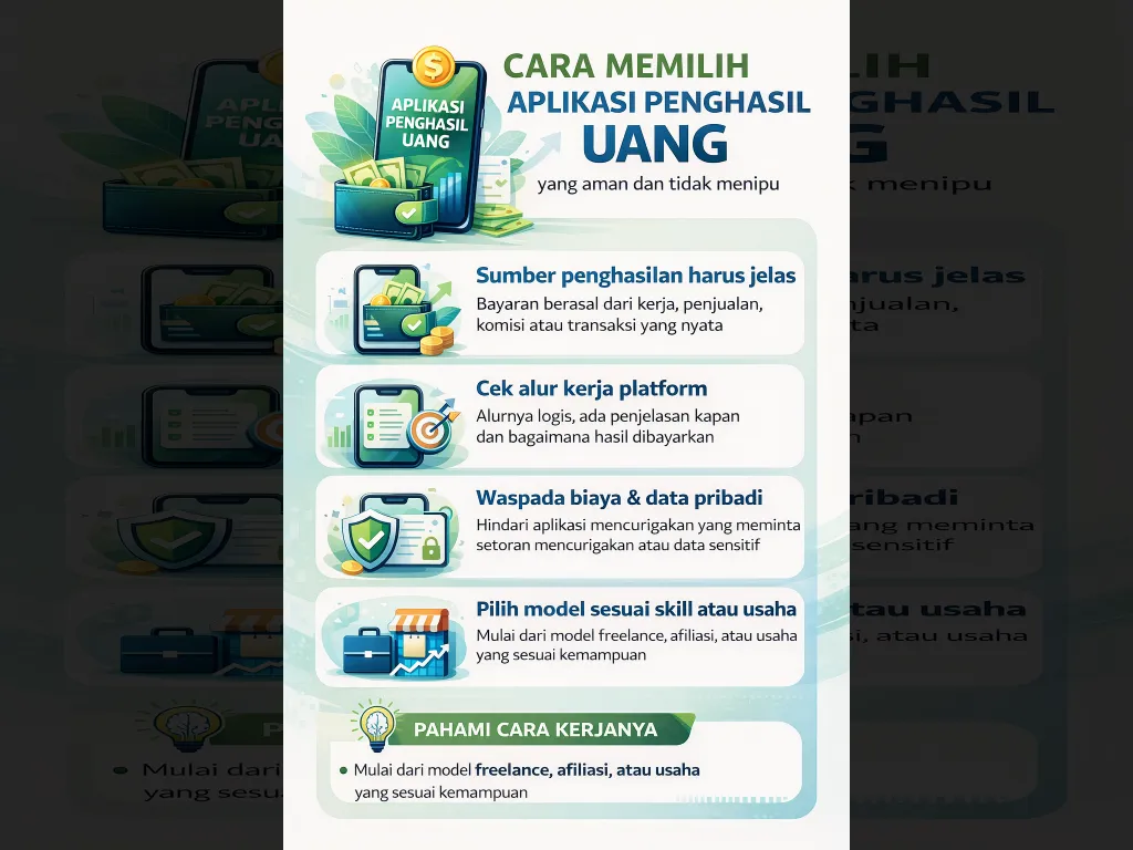 Cara memilih Aplikasi Penghasil Uang