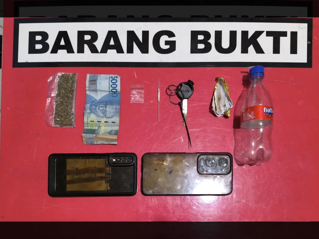 Sejumlah BB diamankan polisi