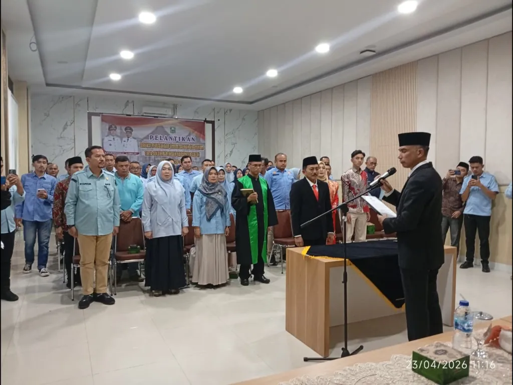 Suasana pelantikan Dikreksi Perumda Tirta Solok Nan Indah