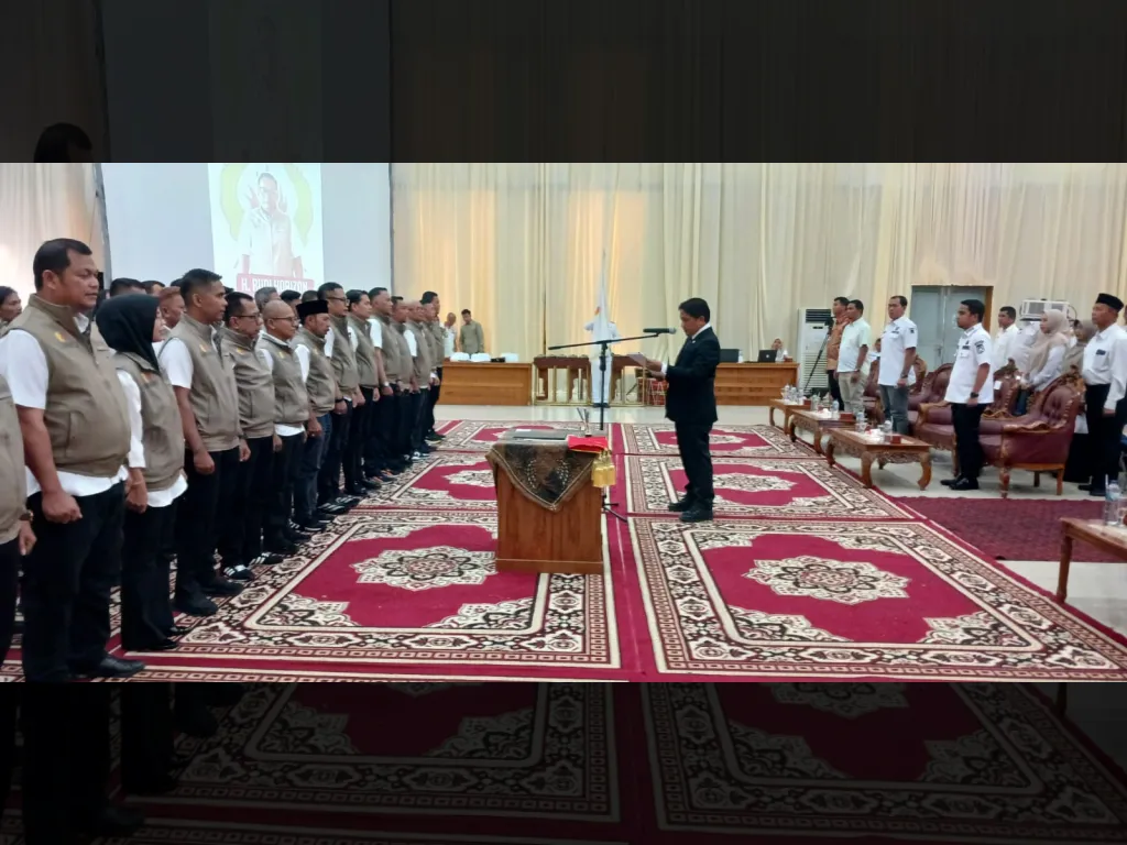 Suasana pelantikan Pengurus KONI Kota Solok