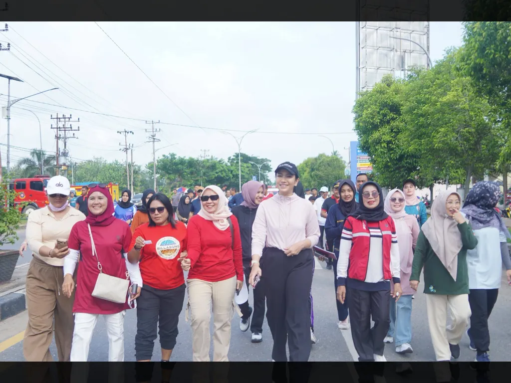 Suasana meriah Dharmasraya Car Free Day (CFD)  di Pulau Punjung