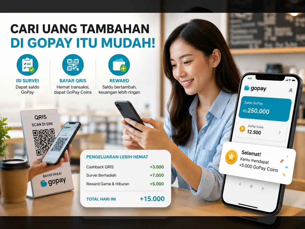 7 Cara Mendapatkan Penghasilan Tambahan dari Aplikasi GoPay, Bisa dari Main Game hingga Isi Survei