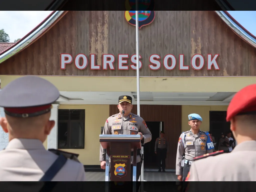 Kapolres Solok AKBP Agung Pranajaya Pimpin Sertijab Kasat Reskrim dan Kapolsek Payung Sekaki