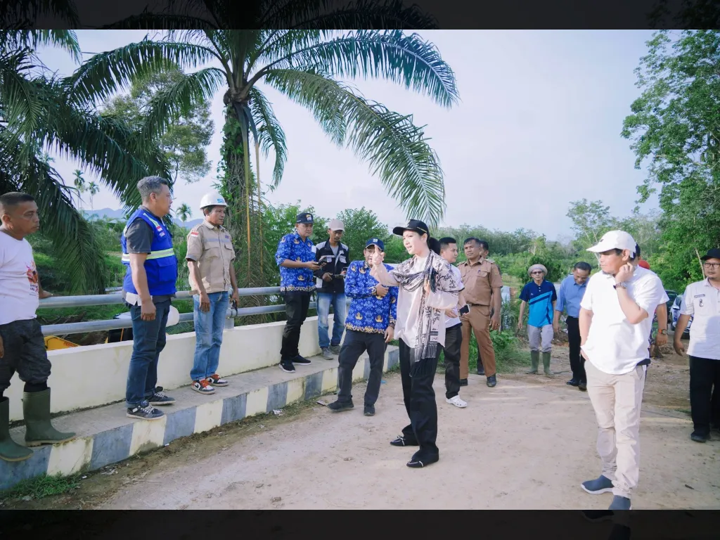 Bupati Annisa ketika berada di Jembatan Batang Mimpi