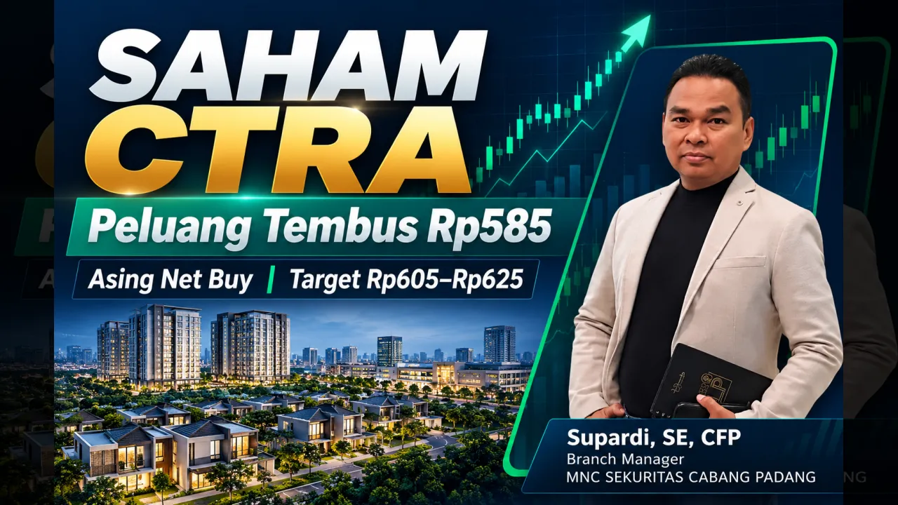 Saham CTRA: Asing Net Buy, Simak Peluang Tembus Rp585}