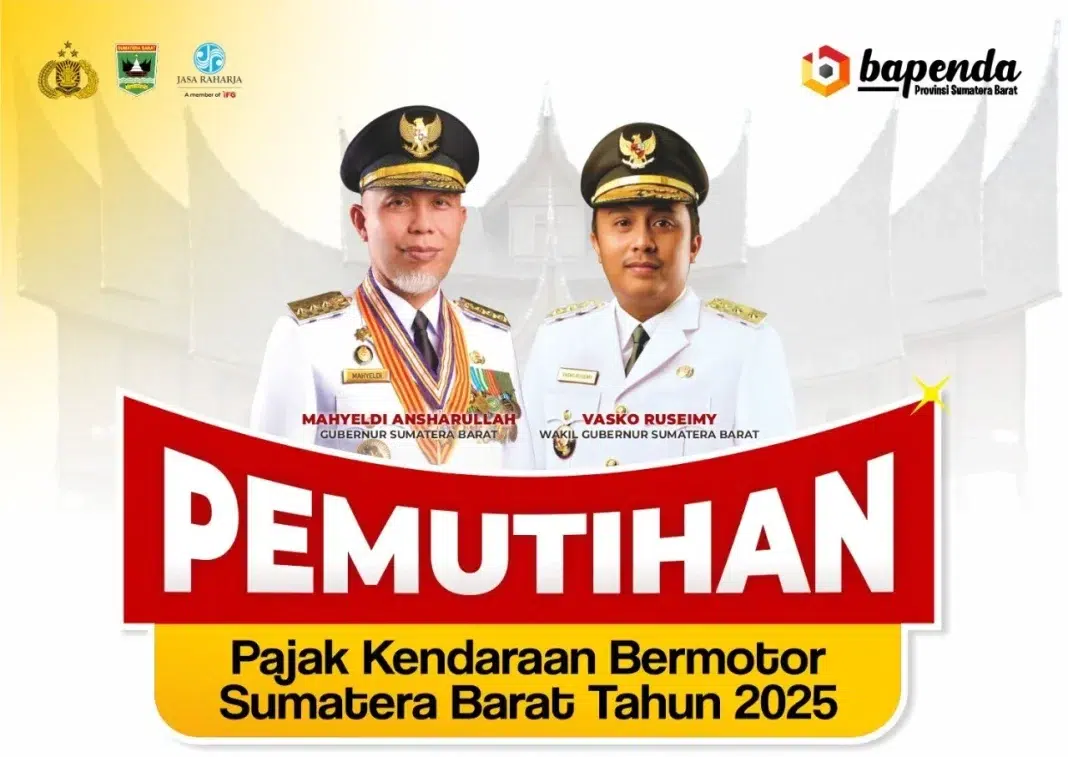 Sumbar Umumkan Pembebasan Denda Pajak Kendaraan hingga 31 Agustus 2025